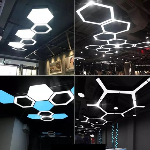 Hexagonal Chandelier - Ceiling Light - Pendant Light Contemporary Ceiling Lights - Picture 2 of 13